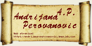 Andrijana Perovanović vizit kartica